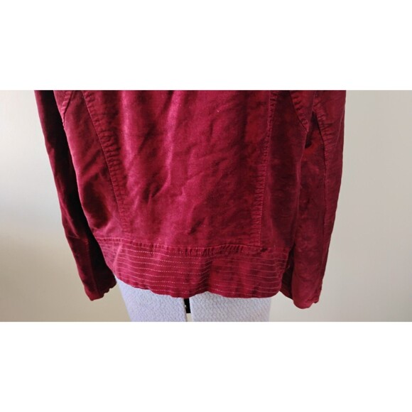 Torrid Jacket Womens Size 2X Red Velvet Lace Up Gothic Rockabilly Moto VGC - Picture 7 of 9